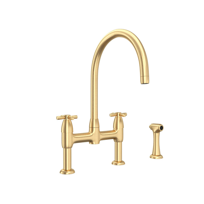 Perrin & Rowe U.4272 Holborn Bridge Kitchen Faucet with C-Spout and Side Spray