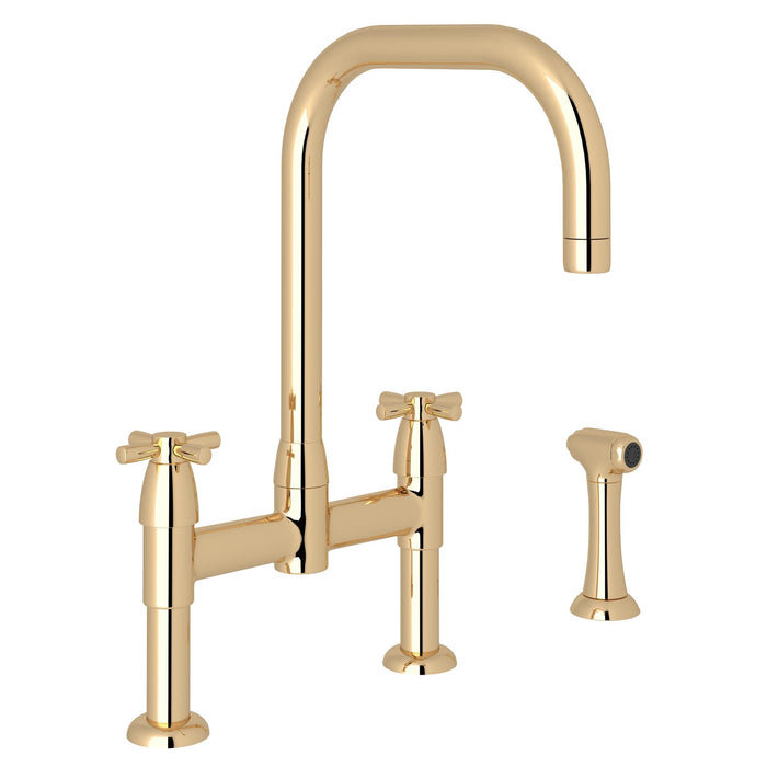 Perrin & Rowe U.4278 Holborn Bridge Kitchen Faucet with U-Spout and Side Spray