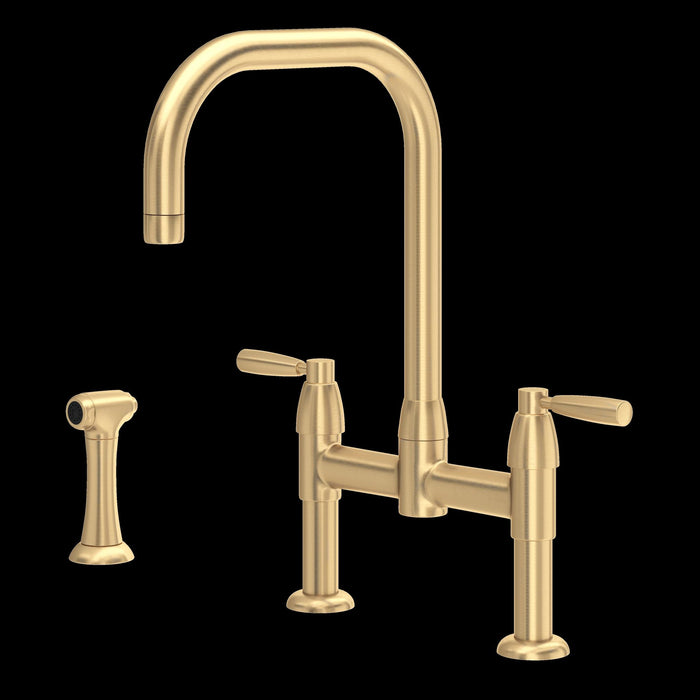 Perrin & Rowe U.4279 Holborn Bridge Kitchen Faucet with U-Spout and Side Spray