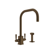 Load image into Gallery viewer, Perrin &amp;amp; Rowe U.4310 Holborn Two Handle Kitchen Faucet With U-Spout and Side Spray

