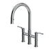 Perrin & Rowe U.4549 Armstrong Pull-Down Bridge Kitchen Faucet with C-Spout
