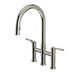 Perrin & Rowe U.4549 Armstrong Pull-Down Bridge Kitchen Faucet with C-Spout