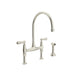 Perrin & Rowe U.4719 Georgian Era Bridge Kitchen Faucet With Side Spray