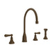 Perrin & Rowe U.4736 Georgian Era Two Handle Kitchen Faucet With Side Spray
