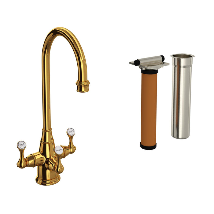 Perrin & Rowe U.KIT1220 Georgian Era Three Handle Bar/Food Prep Filter Kitchen Faucet Kit