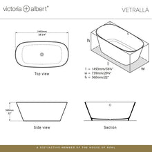 Load image into Gallery viewer, Victoria+Albert VET Vetralla 59&amp;quot; x 29&amp;quot; Freestanding Soaking Bathtub
