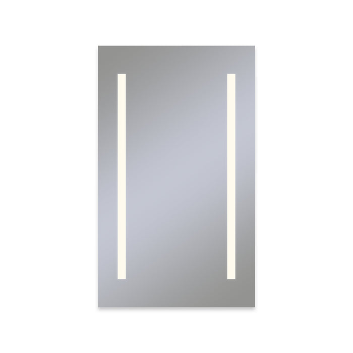 Vitality 23-1/4" x 39-3/8" x 4" lighted cabinet with column light pattern in 3000 kelvin temperature (warm light), dimmable, electrical outlet and left hinge