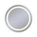 Vitality 40" diameter x 1-3/4" depth circle lighted mirror with inset light pattern, 2700 kelvin temperature (warm light), dimmable and defogger