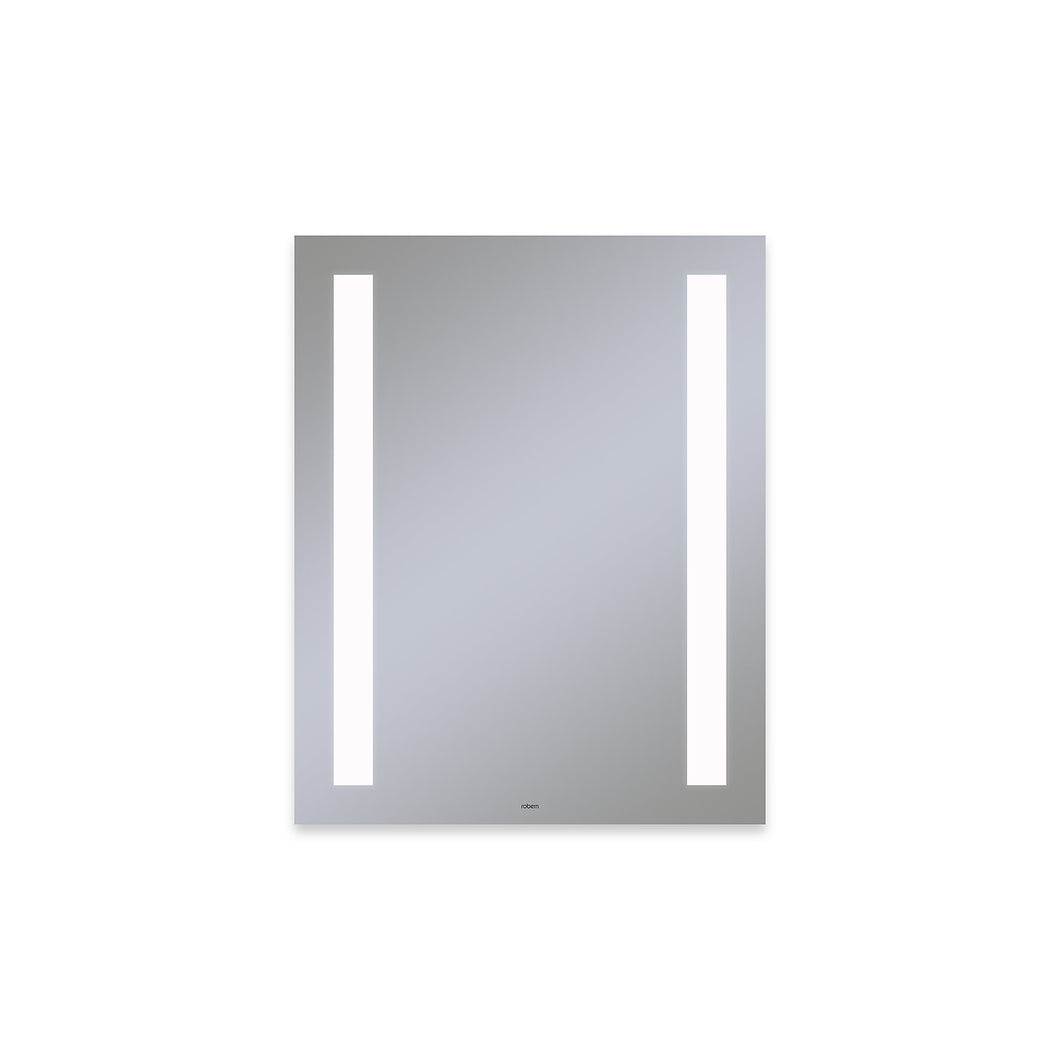Vitality 24" x 30" x 1-3/4" rectangle lighted mirror with column light pattern, 4000 kelvin temperature (cool light), dimmable and defogger