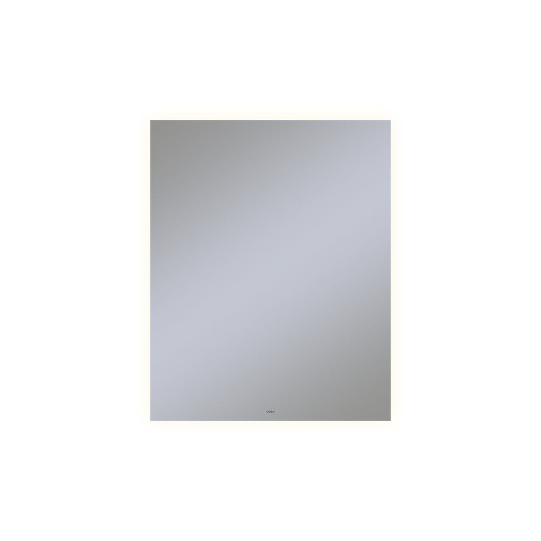 Vitality 24" x 30" x 1-3/4" rectangle lighted mirror with glow light pattern, 2700 kelvin temperature (warm light), dimmable and defogger