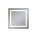 Vitality 30" x 30" x 1-3/4" rectangle lighted mirror with inset light pattern, 2700 kelvin temperature (warm light), dimmable and defogger