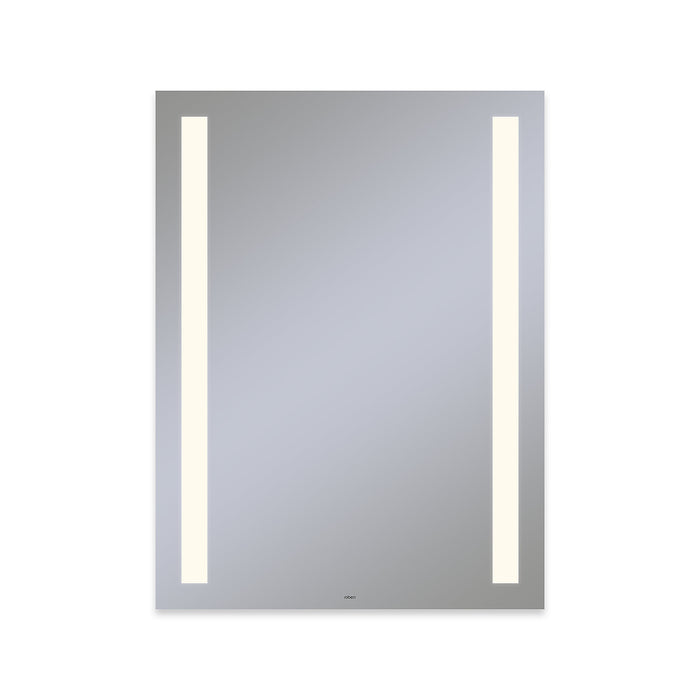 Vitality 30" x 40" x 1-3/4" rectangle lighted mirror with column light pattern, 2700 kelvin temperature (warm light), dimmable and defogger