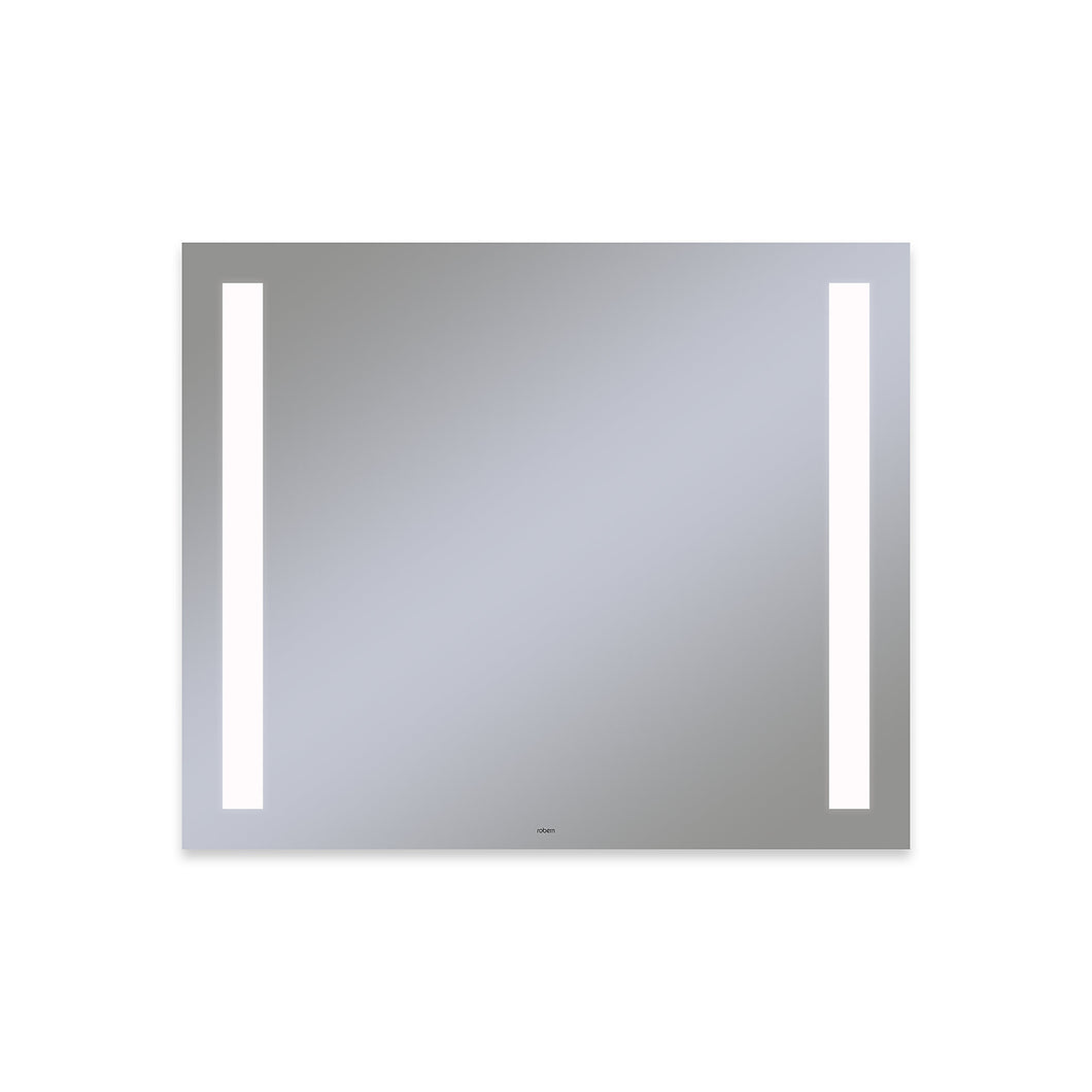 Vitality 36" x 30" x 1-3/4" rectangle lighted mirror with column light pattern, 4000 kelvin temperature (cool light), dimmable and defogger