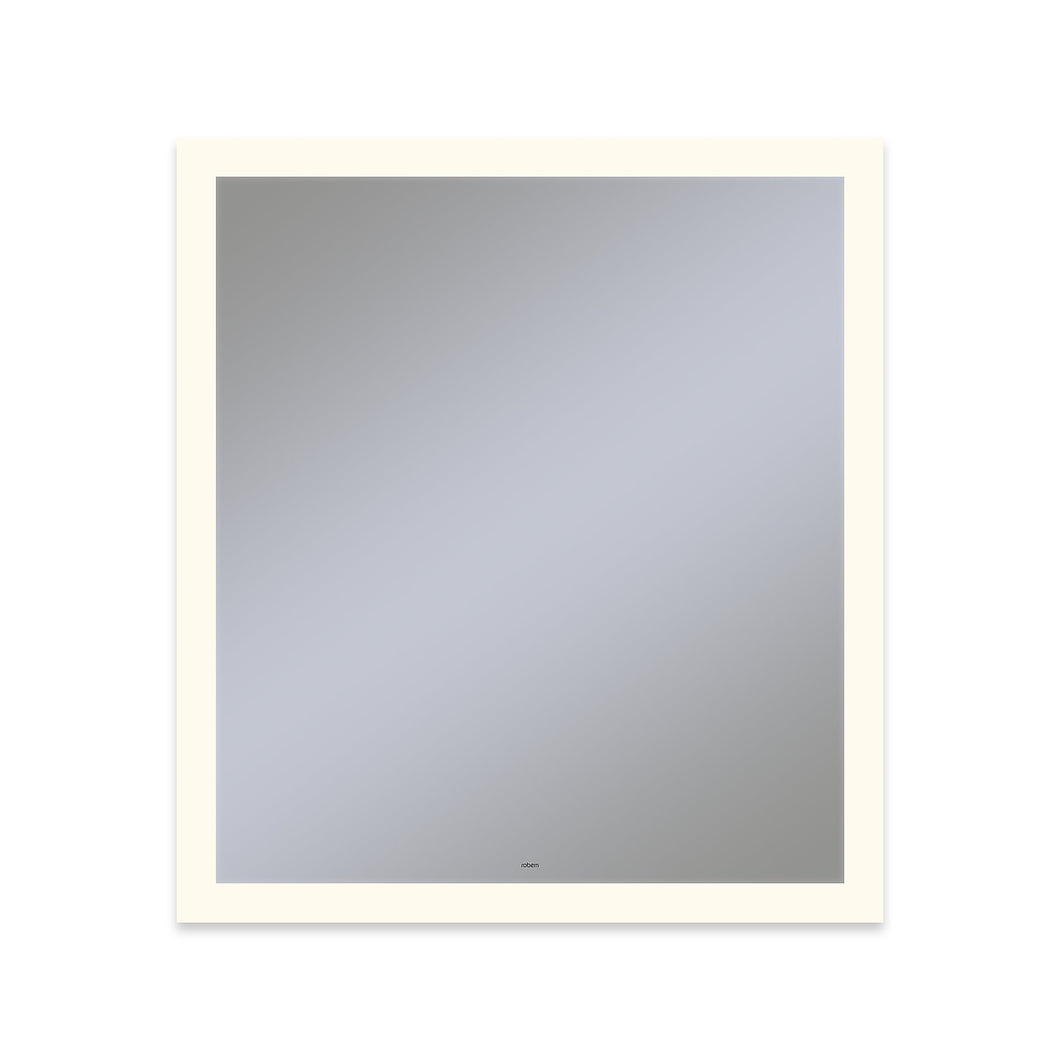 Vitality 36" x 40" x 1-3/4" rectangle lighted mirror with perimeter light pattern, 2700 kelvin temperature (warm light), dimmable and defogger