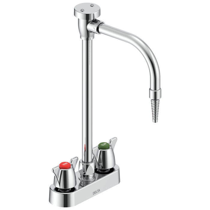 Delta Commercial W67 Series Mixing Faucet: Two Handle 4" Deck Mount Laboratory Mixing Faucet