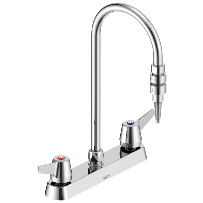 Delta Commercial W67 Series Mixing Faucet: Two Handle 8" Deck Mount Laboratory Mixing Faucet