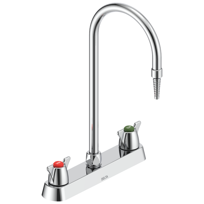 Delta W6740 Commercial Two Handle 8" Deck Mount Laboratory Mixing Faucet