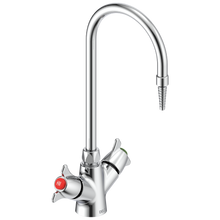 Load image into Gallery viewer, Delta Commercial W67 Series Mixing Faucet: Two Handle Deck Mount Single Shank Laboratory Mixing Faucet
