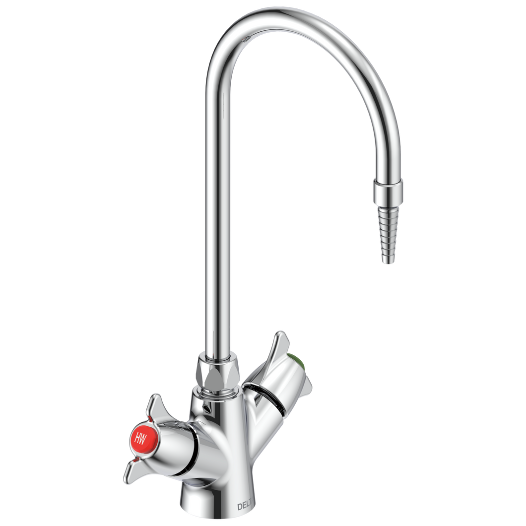 Delta Commercial W67 Series Mixing Faucet: Two Handle Deck Mount Single Shank Laboratory Mixing Faucet