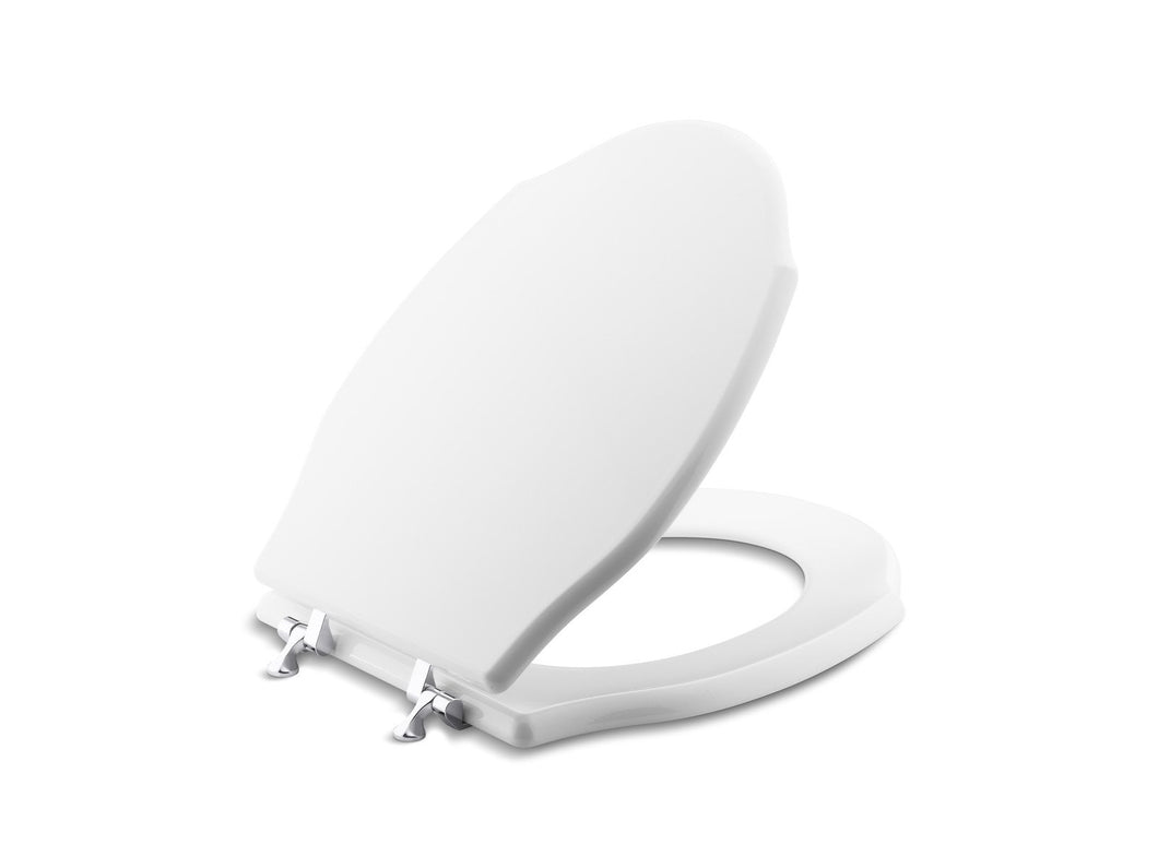 Kallista P70053-AD-0 Hampstead Colored Wood Toilet Seat, Elongated, with Nickel Silver Trim
