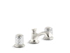 Kallista P25050-SLC-CP Script Sink Faucet, Low Spout, Saint-Louis Crystal, Clear Knob Handles