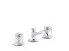 Kallista P25050-SLC-CP Script Sink Faucet, Low Spout, Saint-Louis Crystal, Clear Knob Handles