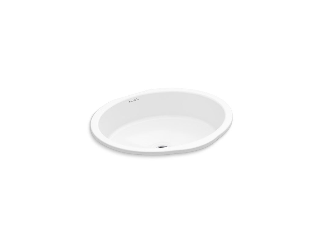 Kallista P74231-WO-0 Perfect Under-mount Sink, Centric Oval with Overflow
