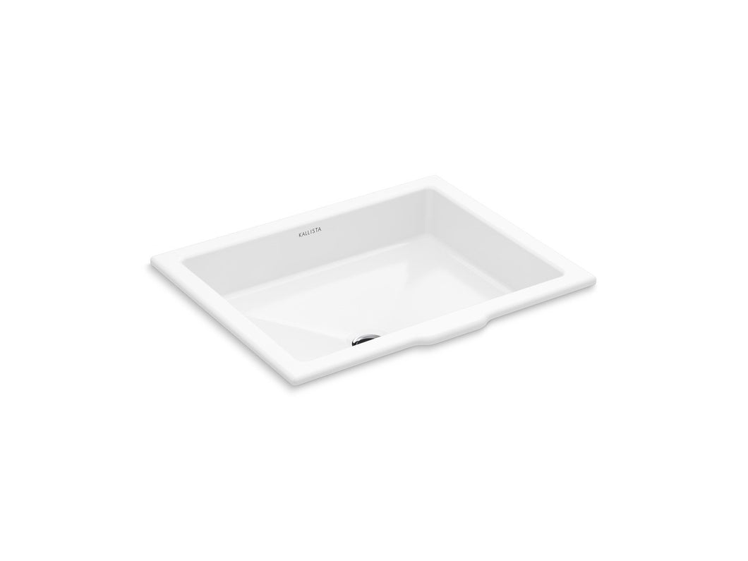 Kallista P74235-WO-0 Perfect Under-mount Sink, Centric Rectangle with Overflow
