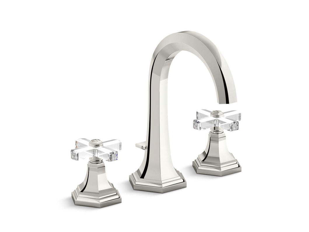 Kallista P22732-CC-CP For Town Sink Faucet, Tall Spout, Crystal Cross Handles