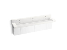 Load image into Gallery viewer, Constellation 90&amp;quot; wall-mount trough lavatory system with backsplash

