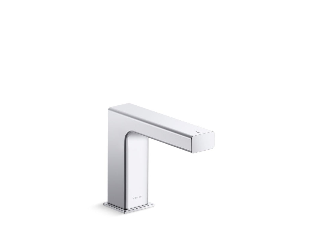 Strayt Touchless single-hole lavatory faucet with Kinesis sensor technology, AC-powered, less drain, 0.5 gpm, project pack