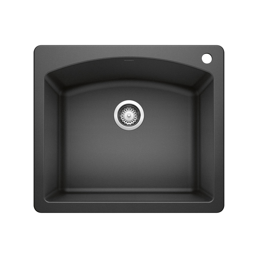 BLANCO 440210 Diamond Single Bowl Dual Mount Kitchen Sink - Anthracite