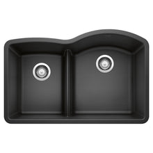 Load image into Gallery viewer, BLANCO 441598 Diamond 1-3/4 Reverse Double Bowl Kitchen Sink with Low Divide - Anthracite
