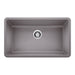 BLANCO 440148 Precis Super Single Bowl Kitchen Sink - Metallic Gray