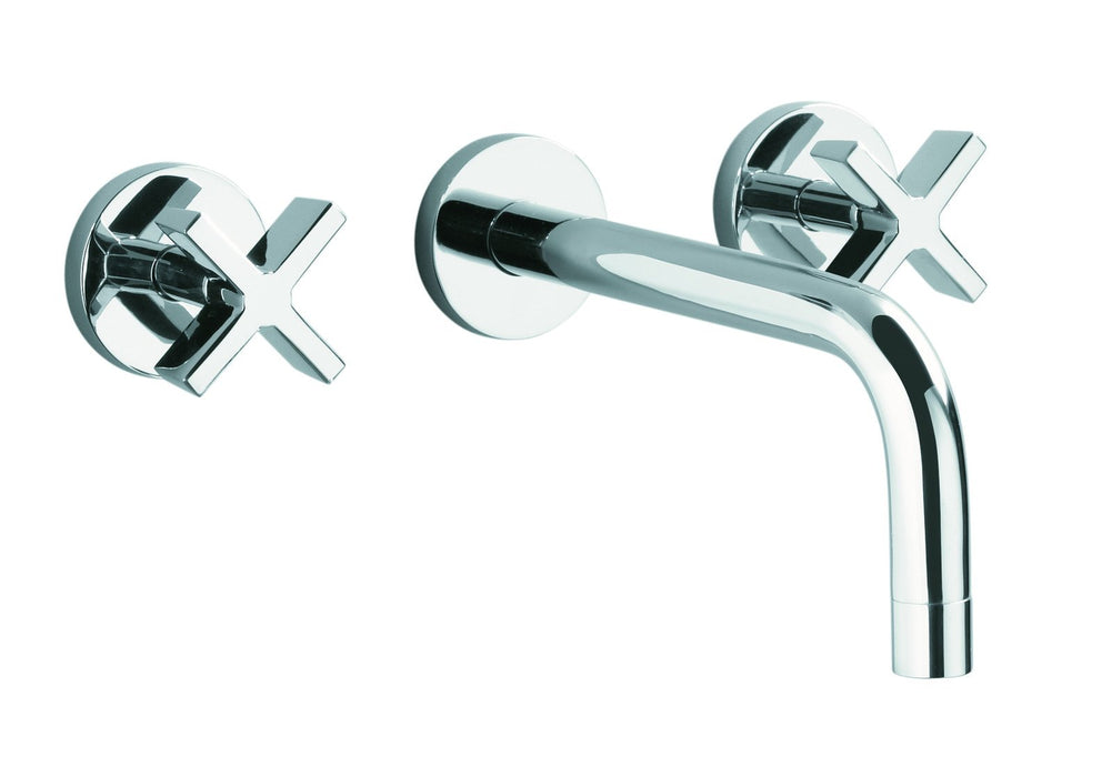 Kallista P24410-CR-CP One Wall Mount Sink Faucet, Cross Handles