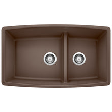 Load image into Gallery viewer, BLANCO 441313 Performa 1-3/4 Double Bowl Kitchen Sink with Low Divide - Café
