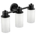 Moen DN0763 Matte black three globe bath light