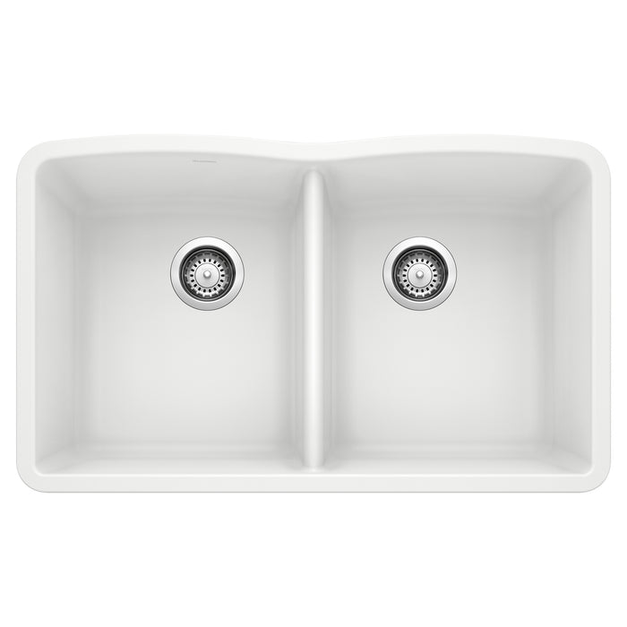 BLANCO 440185 Diamond Equal Double Bowl Kitchen Sink - White