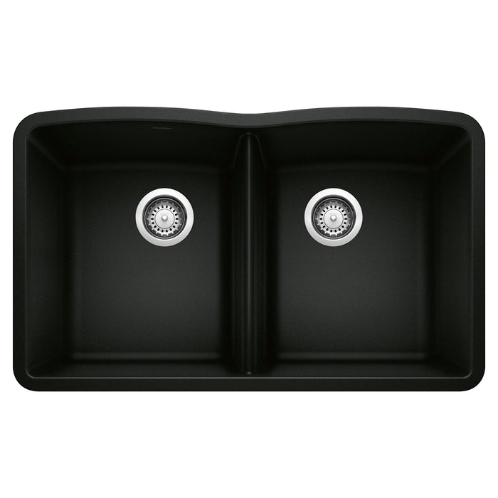 BLANCO 442913 Diamond Equal Double Bowl Kitchen Sink - Coal Black