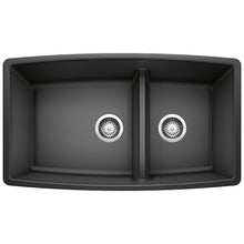 Load image into Gallery viewer, BLANCO 441312 Performa 1 3/4 Double Bowl Kitchen Sink with Low Divide - Anthracite
