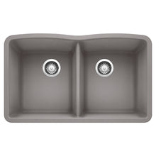 Load image into Gallery viewer, BLANCO 440183 Diamond Equal Double Bowl Kitchen Sink - Metallic Gray
