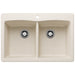 BLANCO 443067 Diamond Equal Double Dual Mount Kitchen Sink - Soft White