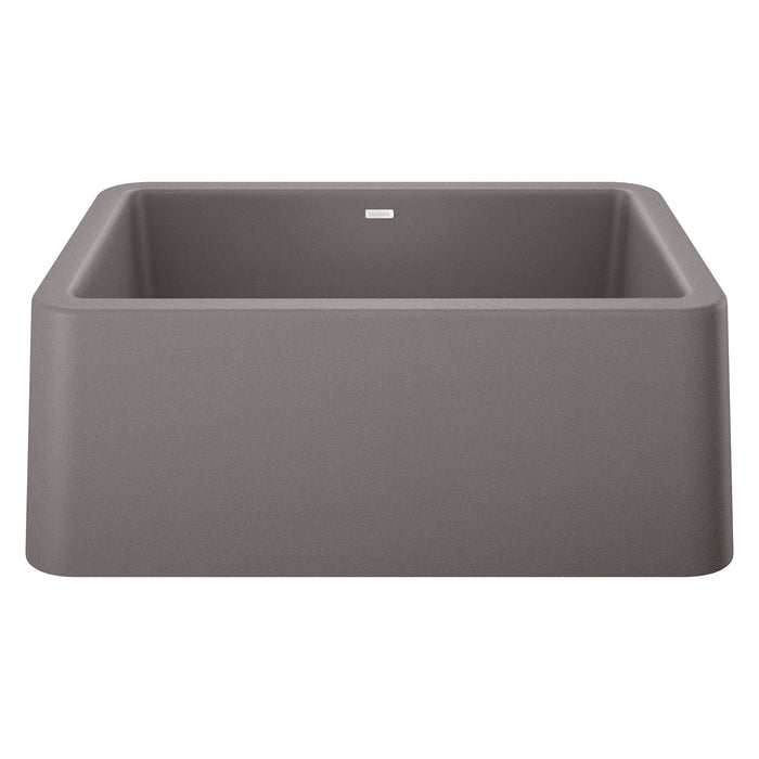 BLANCO Ikon 27" Apron Single Bowl Farmhouse Sink - Metallic Gray