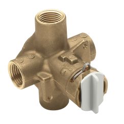 Moen FP62300 1/2 Inch Ips Posi-Temp Pressure Balancing Rough-in Valve and Pre - Installed Flush Plug