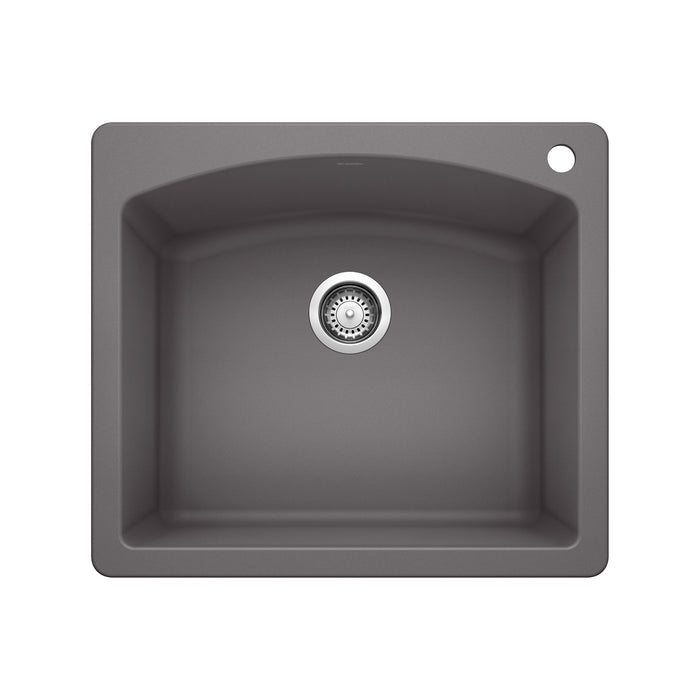 BLANCO 441463 Diamond Single Bowl Dual Mount Kitchen Sink - Cinder