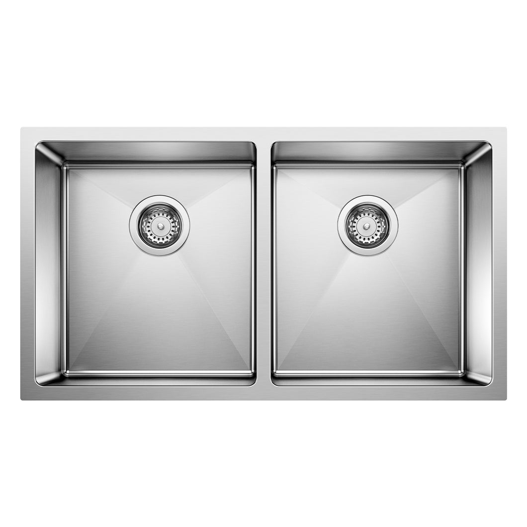 BLANCO 443149 Quatrus R15 Equal Double Bowl Kitchen Sink