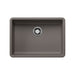 BLANCO Precis 25" ADA Single Bowl Kitchen Sink - Volcano Gray