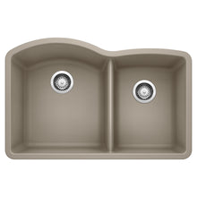 Load image into Gallery viewer, BLANCO 441284 Diamond 1-3/4 Double Bowl Kitchen Sink - Truffle
