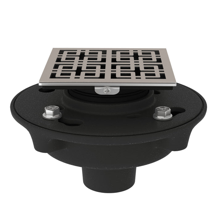 ROHL SDCI2-3142 Cast Iron 2" No Hub Drain Kit With 3142 Weave Decorative Cover