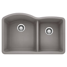 Load image into Gallery viewer, BLANCO 440178 Diamond 1-3/4 Double Bowl Kitchen Sink - Metallic Gray
